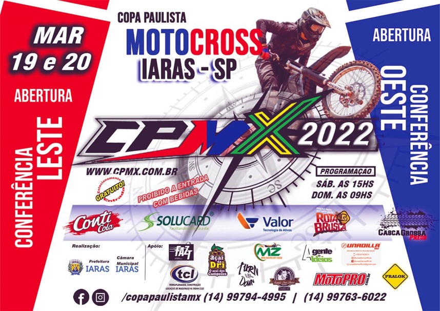 Copa Paulista Paulista de Motocross 2022 começa no próximo fim de semana em  Iaras - MotoX